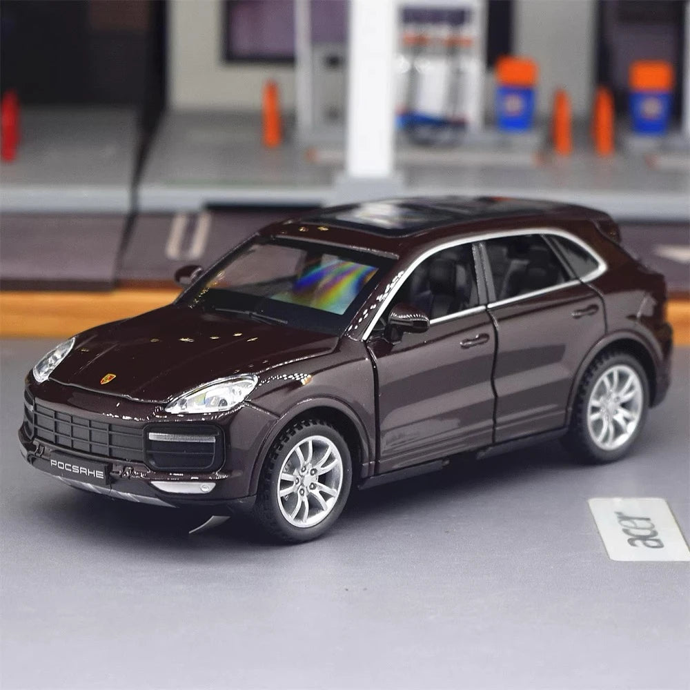 [TOY] 1:32 Porsche 2018 Cayenne Turbo Wine Model Car Die-Cast