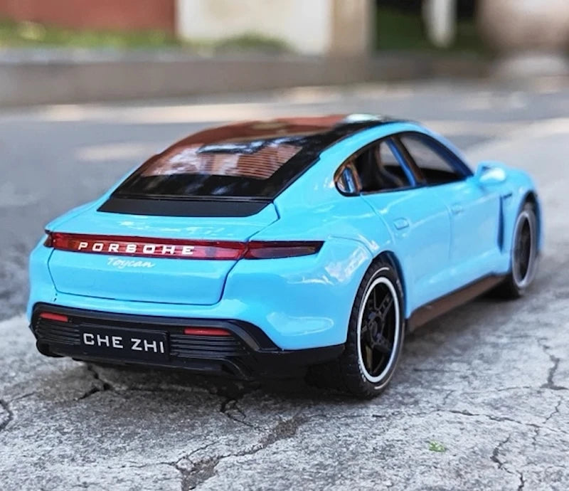 [TOY] 1:32 Porsche 2019 Taycan Blue Model Car Die-Cast