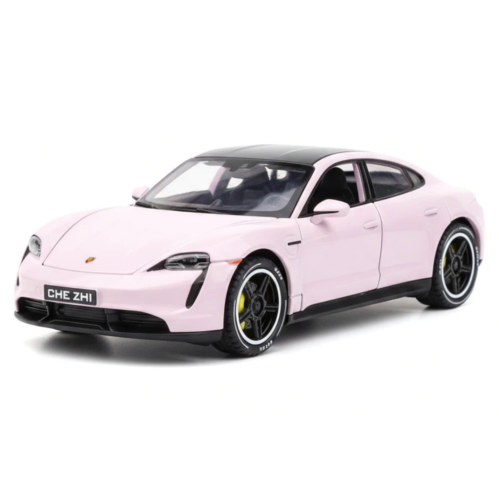 [TOY] 1:32 Porsche 2019 Taycan rosa modellino di auto Die-Cast