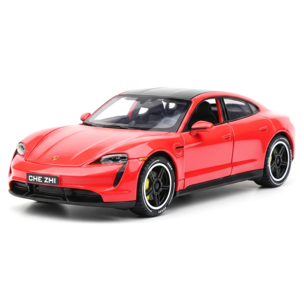 [TOY] 1:32 Porsche 2019 Taycan rosso modellino di auto Die-Cast