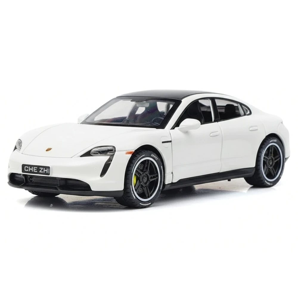 [TOY] 1:32 Porsche 2019 Taycan White Model Car Die-Cast