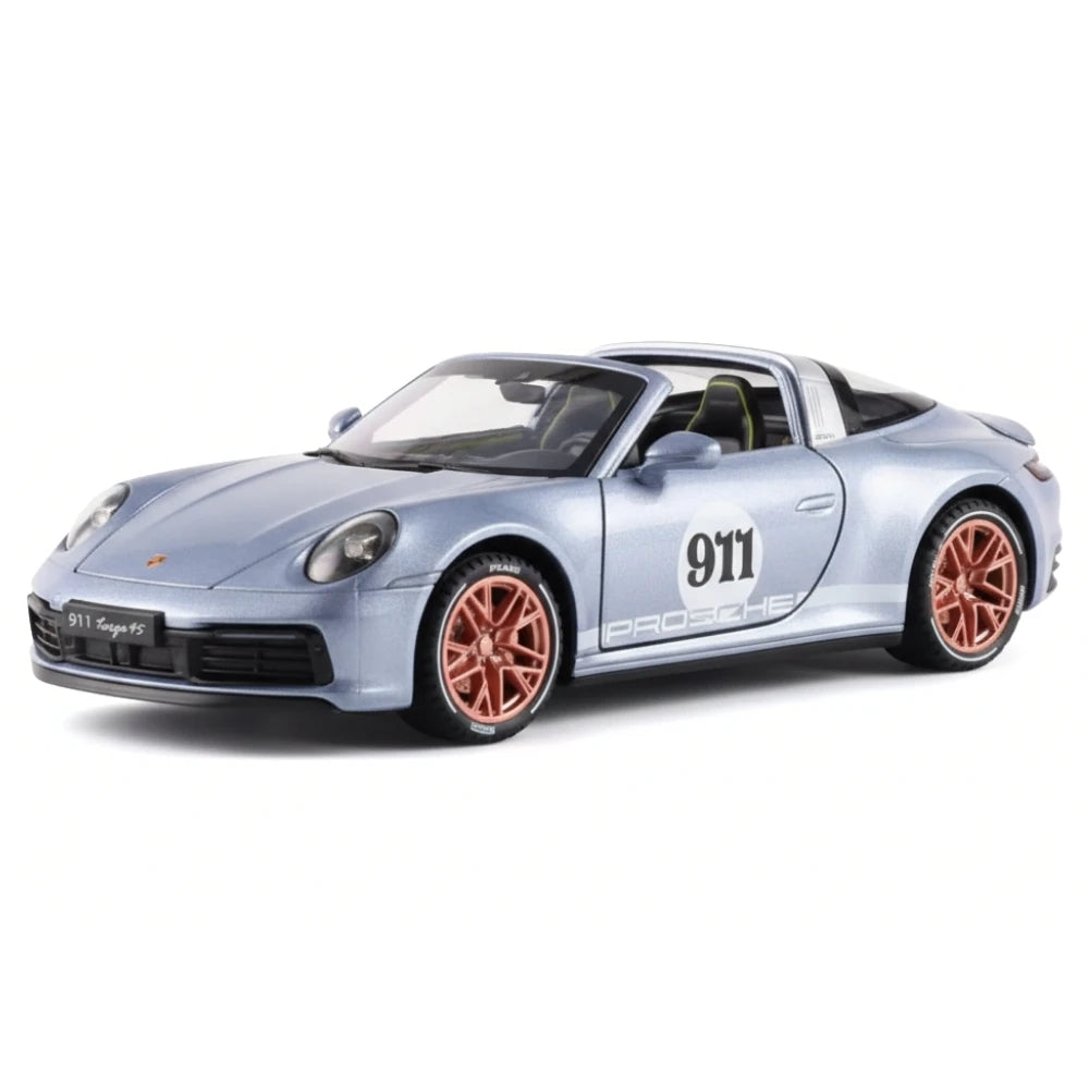 [TOY] 1:32 Porsche 2020 911 922 Targa 4S Cabriolet Gray Model Car Die-Cast
