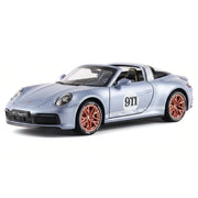 Porsche 2020 911 922 Targa 4S Cabriolet grå 1:32 – modellbil i gjuten metall för display
