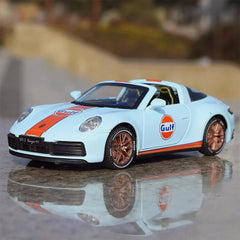 [TOY] 1:32 Porsche 2020 911 922 Targa 4S Cabriolet Gulf Model Car Die-Cast