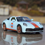 [TOY] 1:32 Porsche 2020 911 922 Targa 4S Cabriolet Gulf モデルカー Die-Cast