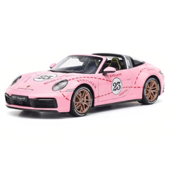 [TOY] 1:32 Porsche 2020 911 922 Targa 4S Cabriolet rosa Pig modellino di auto Die-Cast