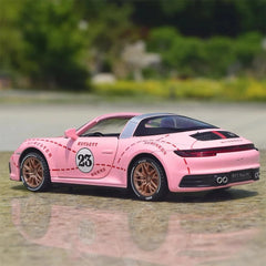 [TOY] 1:32 Porsche 2020 911 922 Targa 4S Cabriolet rosa Pig modellino di auto Die-Cast