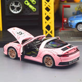 [TOY] 1:32 Porsche 2020 911 922 Targa 4S Cabriolet Pink Pig Model Car Die-Cast