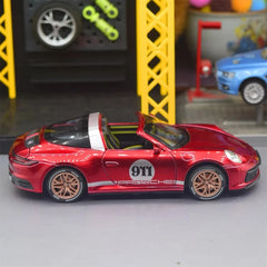 [TOY] 1:32 Porsche 2020 911 922 Targa 4S Cabriolet rosso modellino di auto Die-Cast
