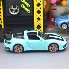 [TOY] 1:32 Porsche 2020 911 922 Targa 4S Coupe Blue Model Car Die-Cast