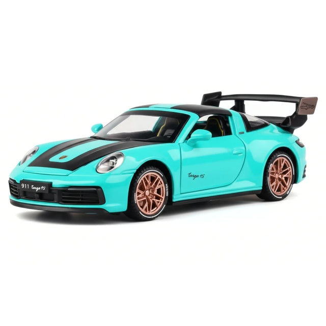 [TOY] 1:32 Porsche 2020 911 922 Targa 4S Coupe Blue Model Car Die-Cast