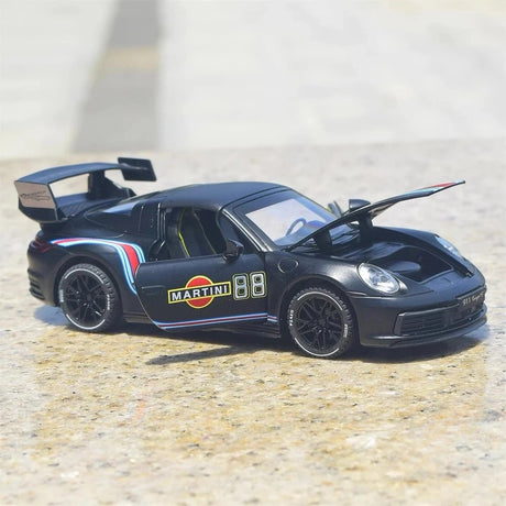 [TOY] 1:32 Porsche 2020 911 922 Targa 4S Coupe Martini modellbil Die-Cast
