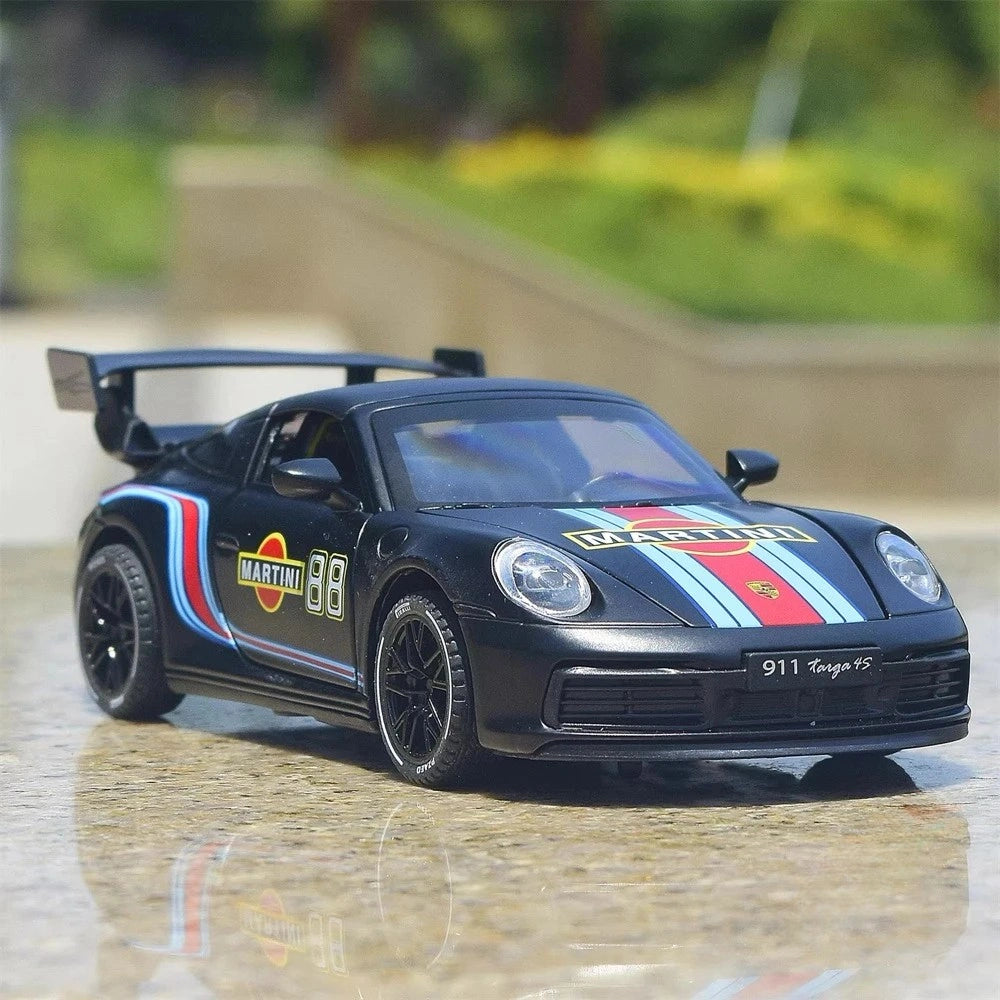 [TOY] 1:32 Porsche 2020 911 922 Targa 4S Coupe Martini modellino di auto Die-Cast