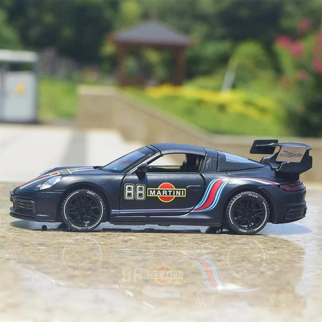 [TOY] 1:32 Porsche 2020 911 922 Targa 4S Coupe Martini modellbil Die-Cast