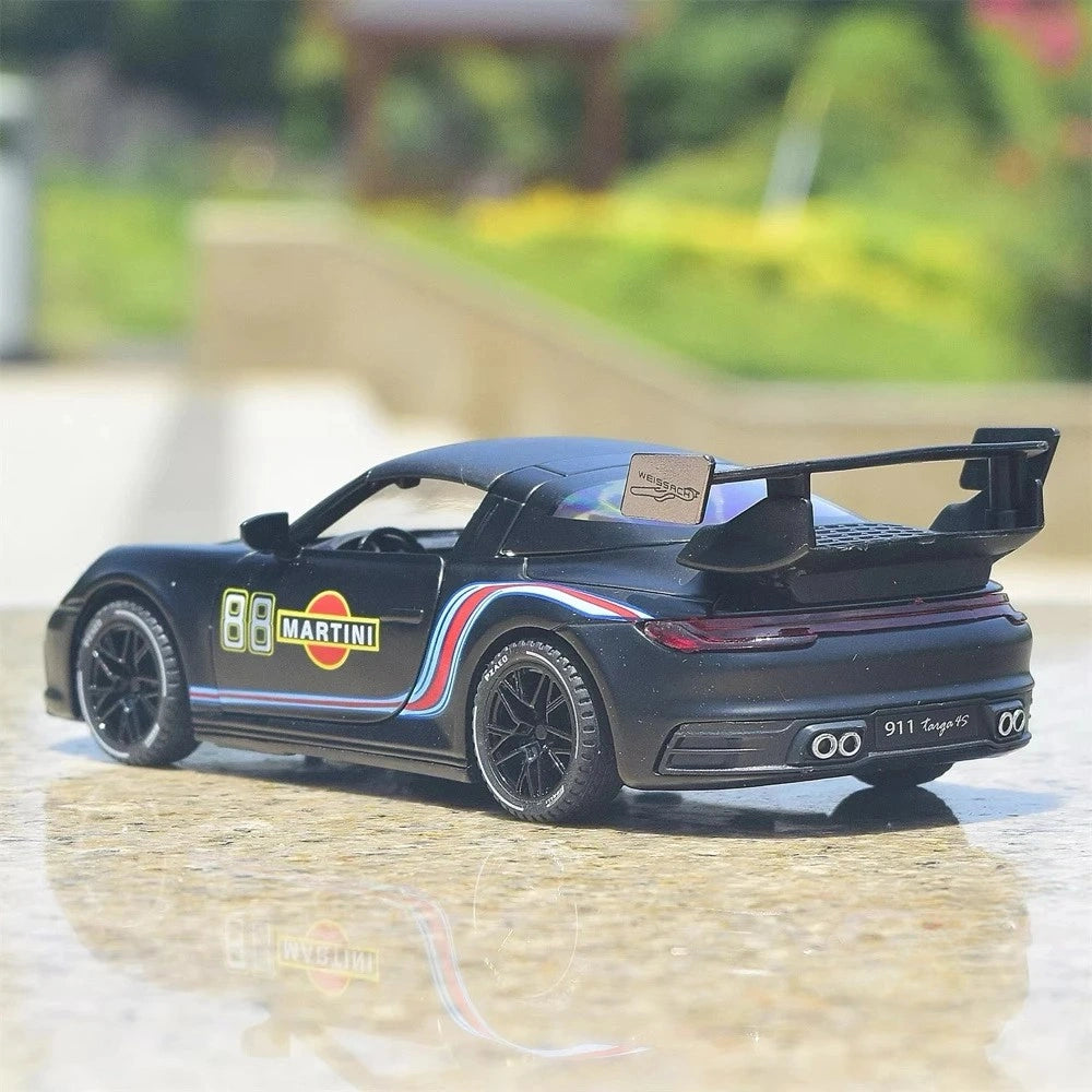 [TOY] 1:32 Porsche 2020 911 922 Targa 4S Coupe Martini modellino di auto Die-Cast