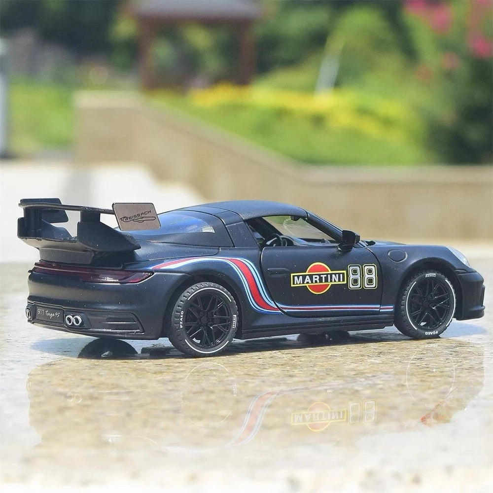 [TOY] 1:32 Porsche 2020 911 922 Targa 4S Coupe Martini modellino di auto Die-Cast