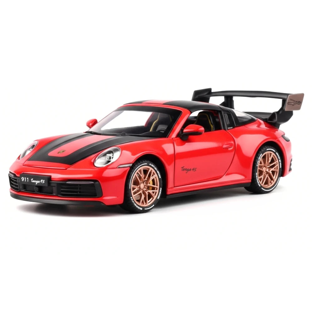 [TOY] 1:32 Porsche 2020 911 922 Targa 4S Coupe Red Model Car Die-Cast