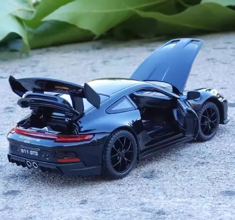 [TOY] 1:32 Porsche 2021 911 GT3 Black Model Car Die-Cast