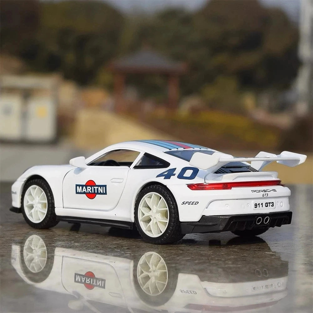 [TOY] 1:32 Porsche 2021 911 GT3 Martini modellino di auto Die-Cast