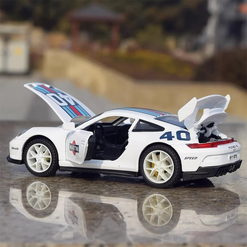 [TOY] 1:32 Porsche 2021 911 GT3 Martini modellino di auto Die-Cast