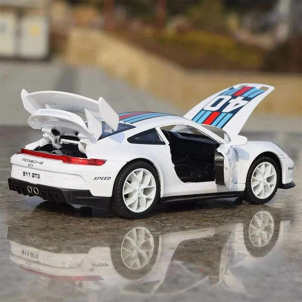 [TOY] 1:32 Porsche 2021 911 GT3 Martini modellino di auto Die-Cast