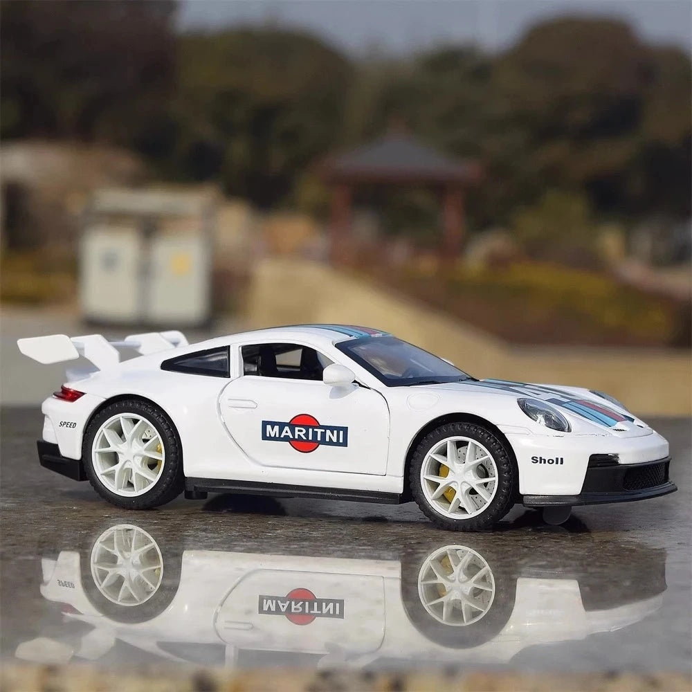 [TOY] 1:32 Porsche 2021 911 GT3 Martini modellino di auto Die-Cast