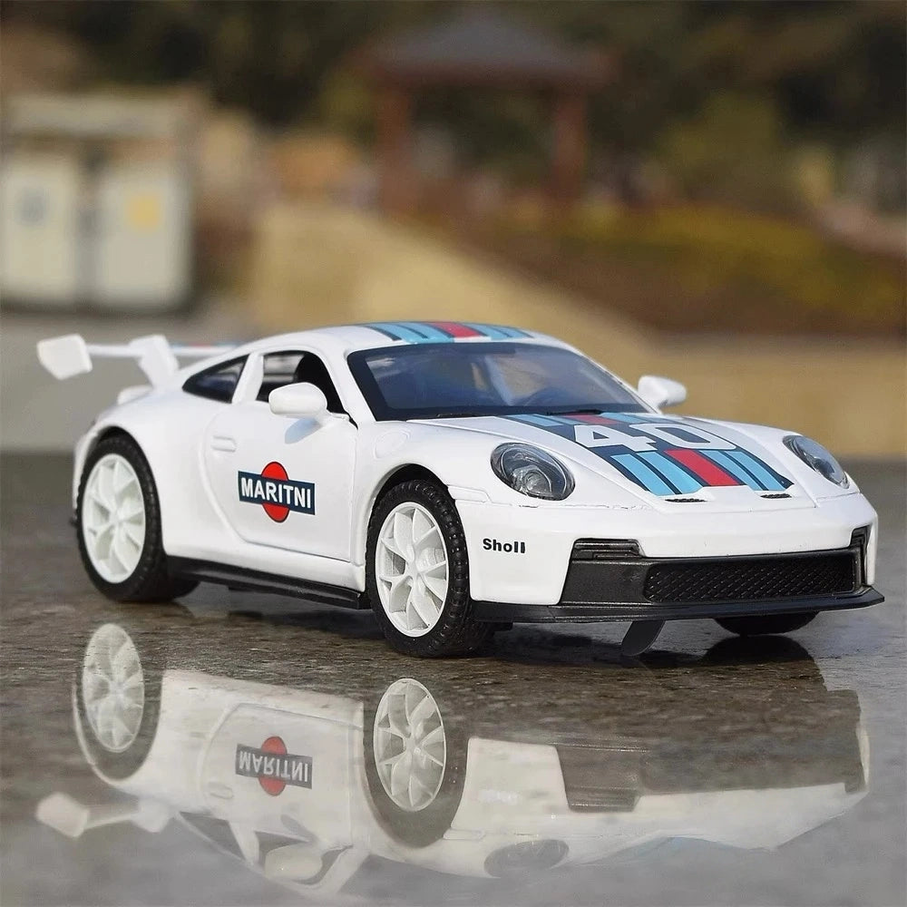 [TOY] 1:32 Porsche 2021 911 GT3 Martini modellino di auto Die-Cast