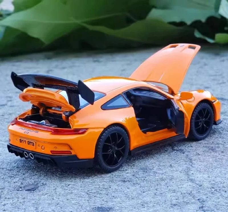 [TOY] 1:32 Porsche 2021 911 GT3 Orange Model Car Die-Cast