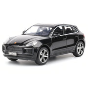 Porsche 2023 Macan T svart 1:32 – modellbil i gjuten metall för display