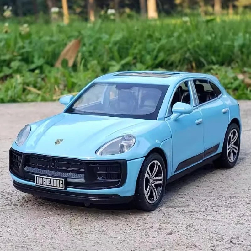[TOY] 1:32 Porsche 2023 Macan T blu modellino di auto Die-Cast