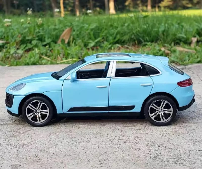 [TOY] 1:32 Porsche 2023 Macan T blu modellino di auto Die-Cast