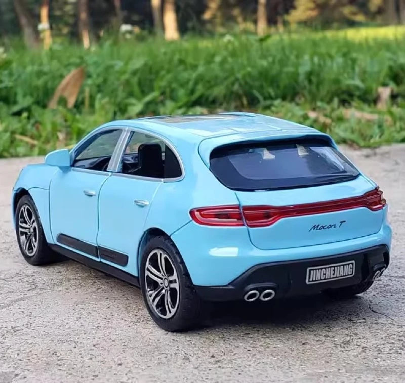 [TOY] 1:32 Porsche 2023 Macan T blu modellino di auto Die-Cast