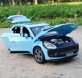 [TOY] 1:32 Porsche 2023 Macan T blu modellino di auto Die-Cast