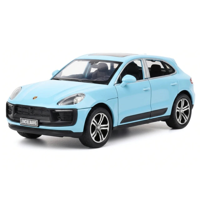 [TOY] 1:32 Porsche 2023 Macan T blu modellino di auto Die-Cast