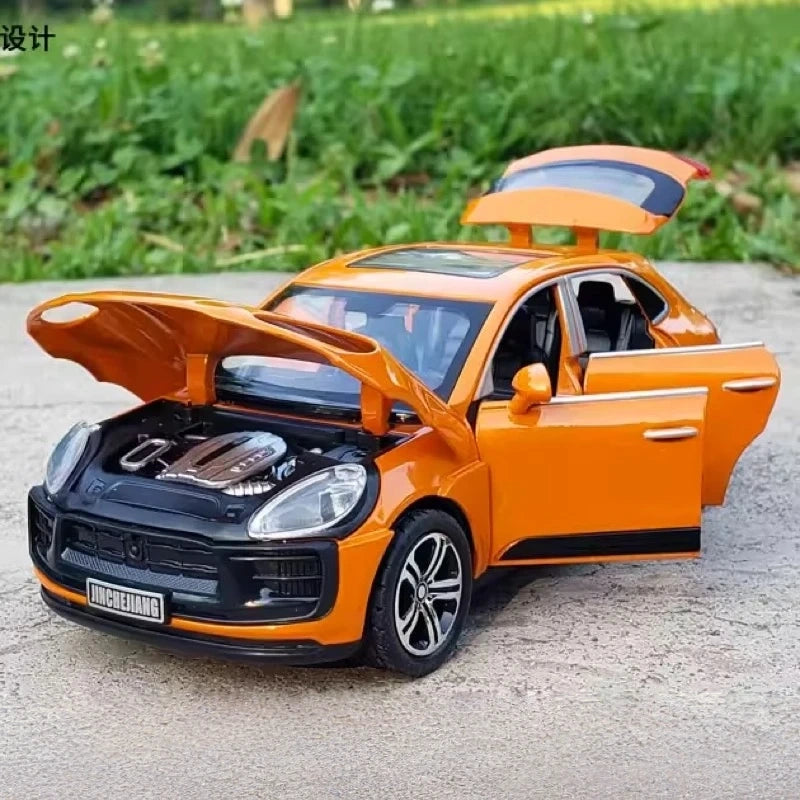 [TOY] 1:32 Porsche 2023 Macan T Orange Model Car Die-Cast