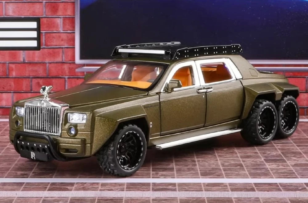 [TOY] 1:32 Rolls-Royce 2017 Phantom VIII 6x6 Will Bring lusso verde modellino di auto Die-Cast