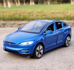 [TOY] 1:32 Tesla 2015 Model X Blue Model Car Die-Cast