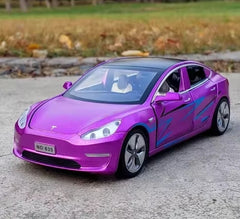 [TOY] 1:32 Tesla 2016 Model 3 Purple Model Car Die-Cast