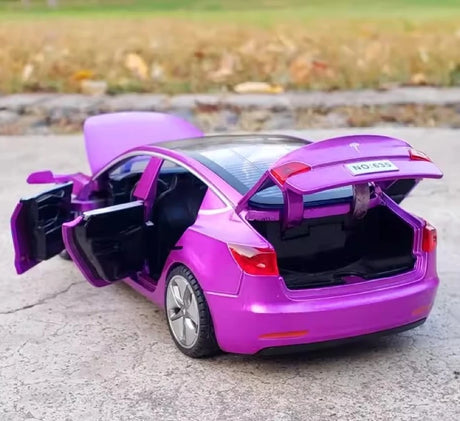 [TOY] 1:32 Tesla 2016 Model 3 lila modellbil Die-Cast