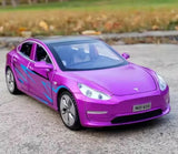 [TOY] 1:32 Tesla 2016 Model 3 lila modellbil Die-Cast