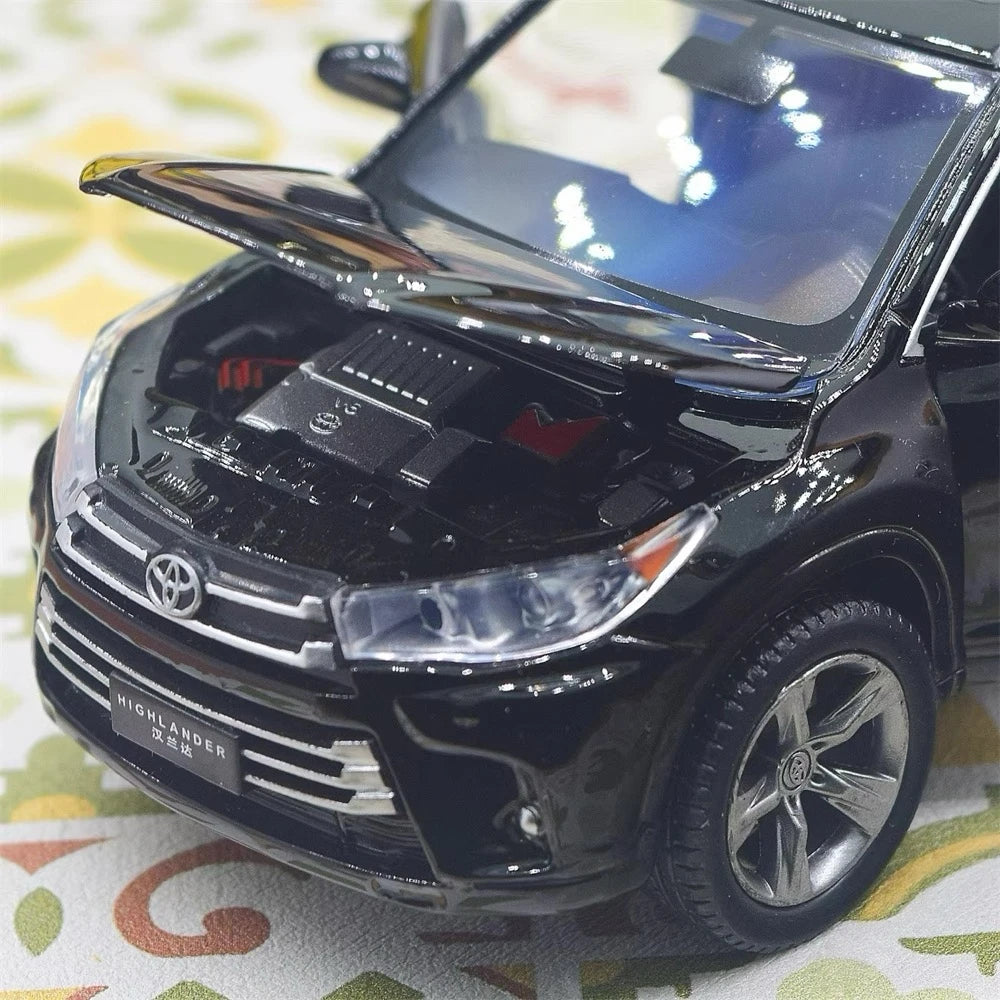 [TOY] 1:32 Toyota 2016 Highlander XU50 Black Model Car Die-Cast