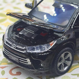 [TOY] 1:32 Toyota 2016 Highlander XU50 musta pienoismalli Die-Cast
