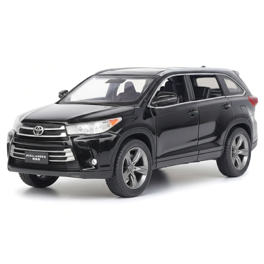 [TOY] 1:32 Toyota 2016 Highlander XU50 musta pienoismalli Die-Cast