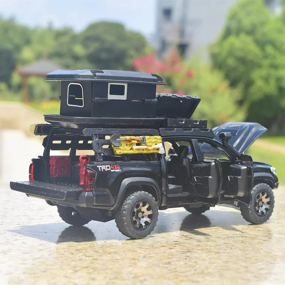[TOY] 1:32 Toyota 2016 Tacoma TRD Off-Road Camping nero modellino di auto Die-Cast