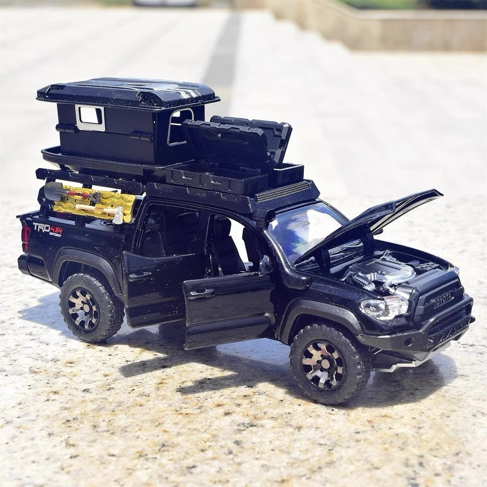 [TOY] 1:32 Toyota 2016 Tacoma TRD Off-Road Camping nero modellino di auto Die-Cast