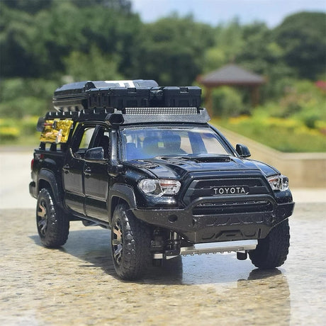 [TOY] 1:32 Toyota 2016 Tacoma TRD Off-Road Camping svart modellbil Die-Cast
