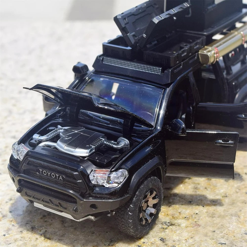 [TOY] 1:32 Toyota 2016 Tacoma TRD Off-Road Camping nero modellino di auto Die-Cast