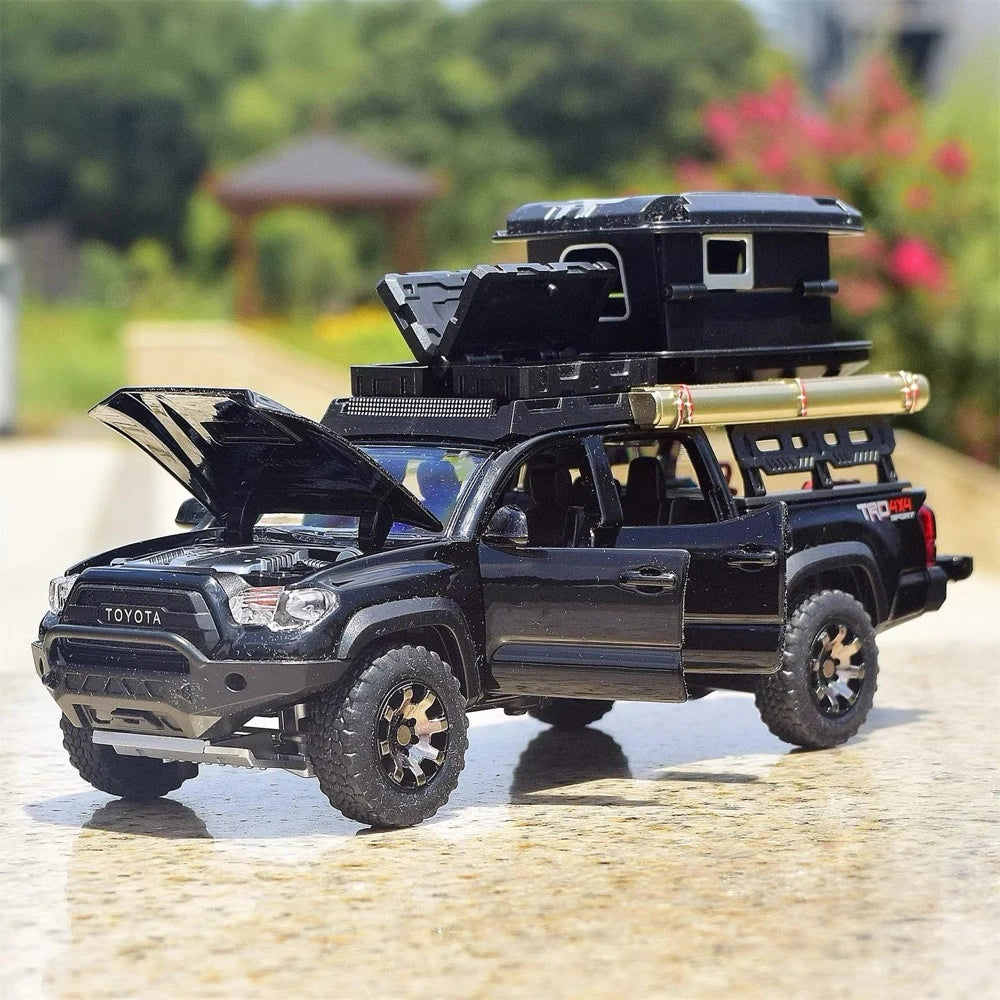 [TOY] 1:32 Toyota 2016 Tacoma TRD Off-Road Camping nero modellino di auto Die-Cast