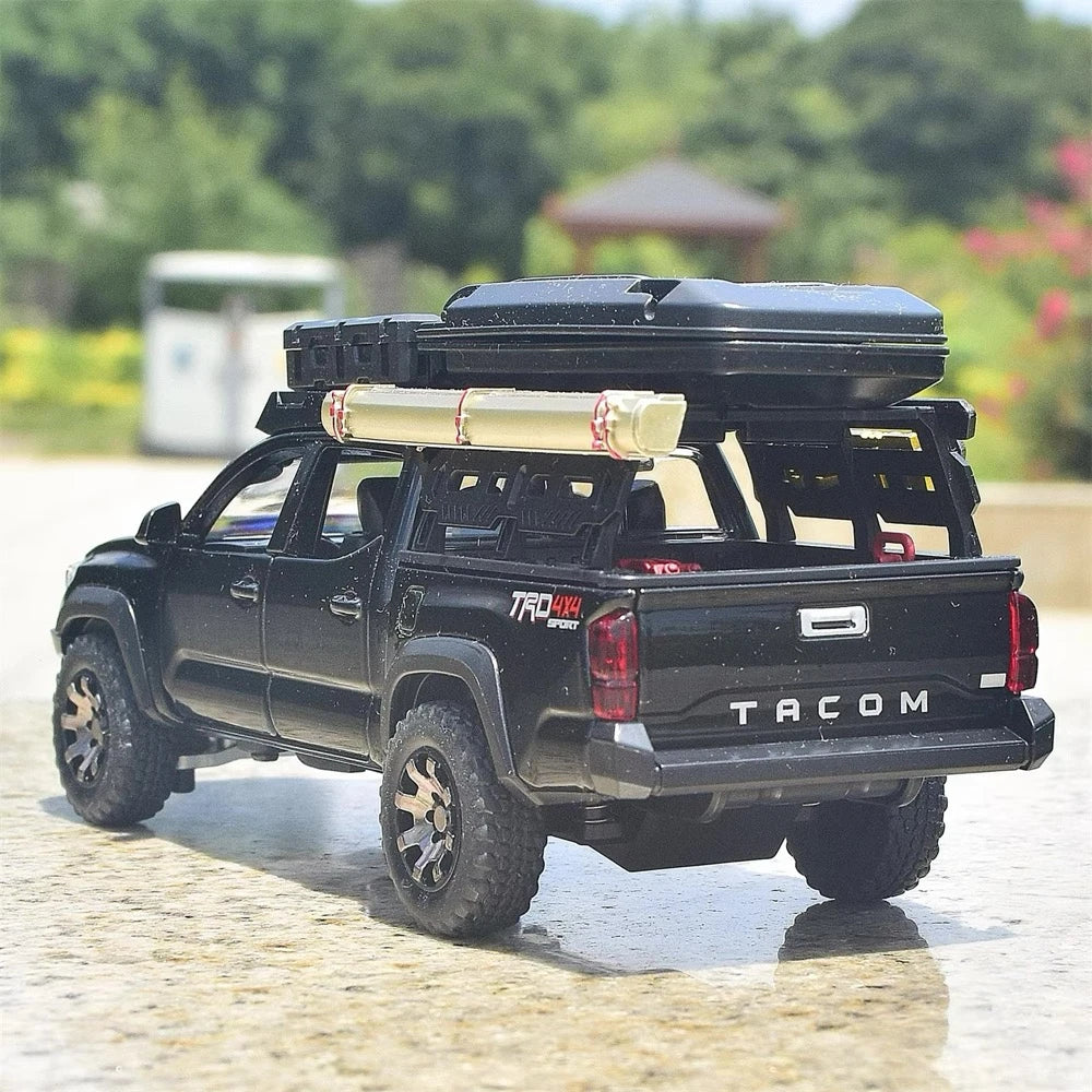 [TOY] 1:32 Toyota 2016 Tacoma TRD Off-Road Camping nero modellino di auto Die-Cast