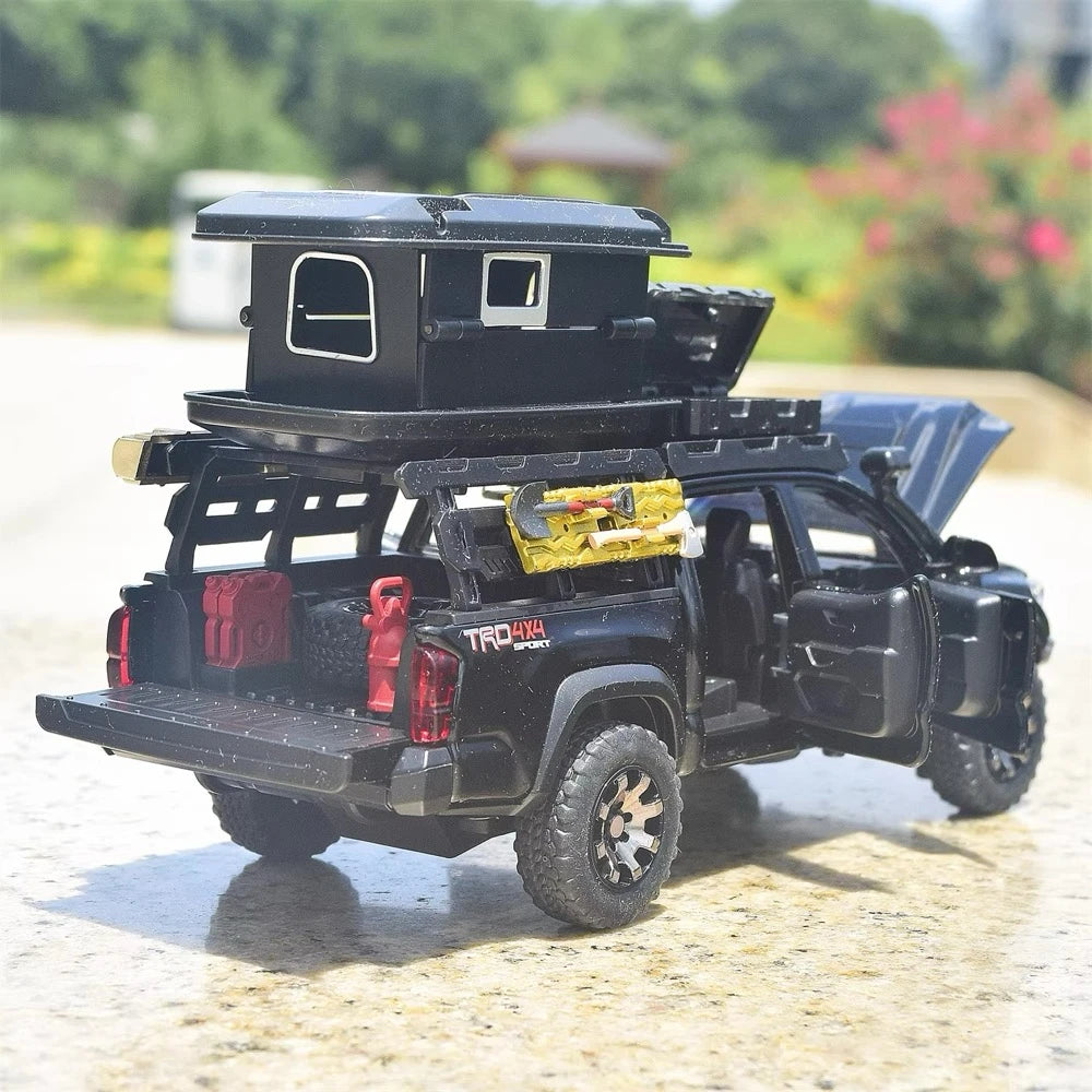 [TOY] 1:32 Toyota 2016 Tacoma TRD Off-Road Camping nero modellino di auto Die-Cast